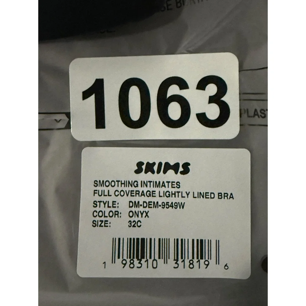 SKIMS Smoothing Full Coverage‎ Bra Onyx 32C NWT - Picture 9 of 9